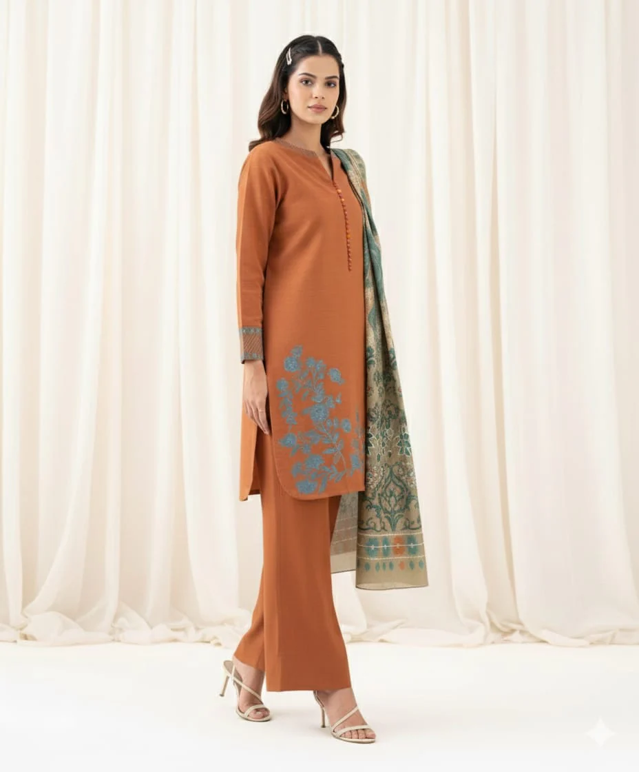 3 Piece Lawn Suit-Printed - Image 3
