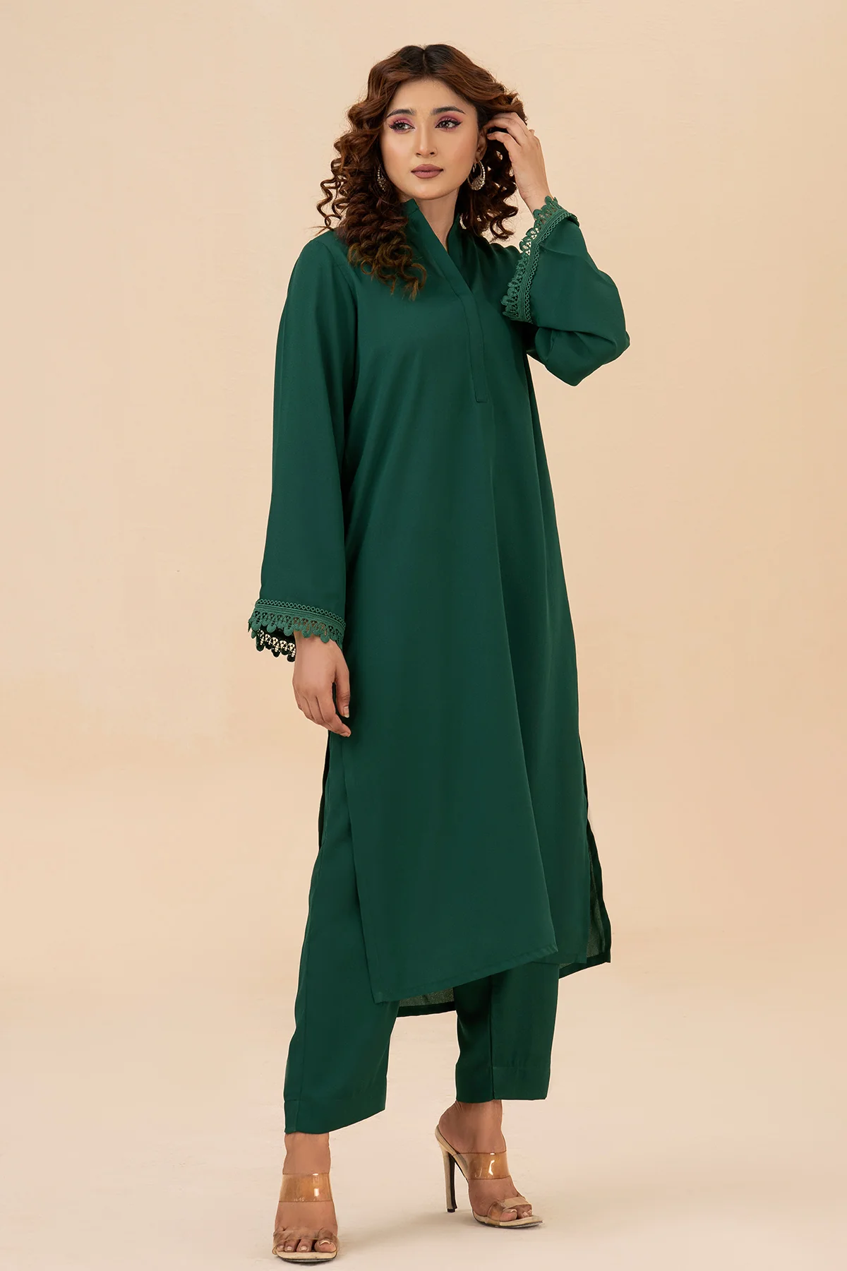 Green Trendy Dress - Image 3