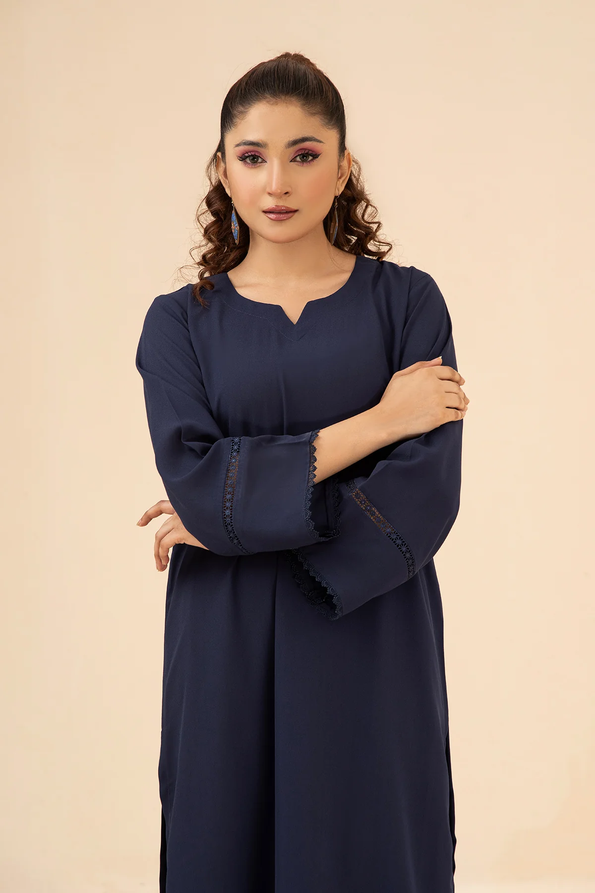 Navy Trendy Dress - Image 6