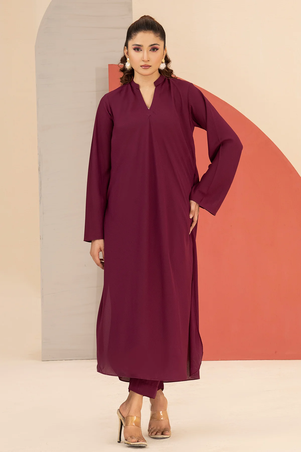 Plum Trendy Dress - Image 3