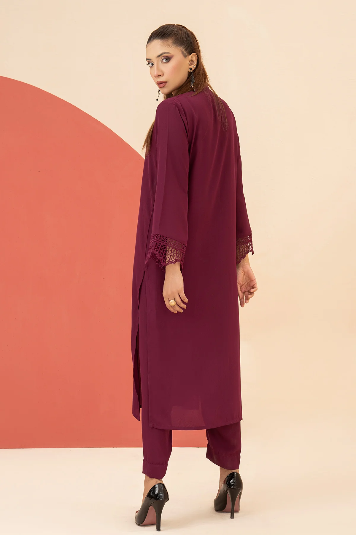 Plum Trendy Dress - Image 3