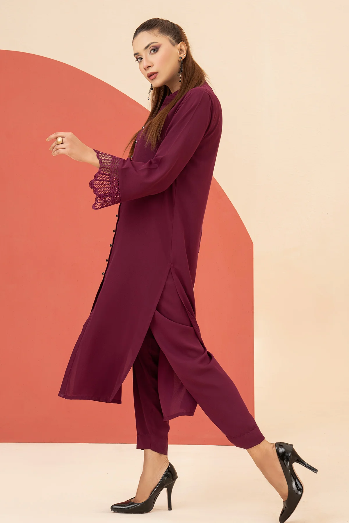 Plum Trendy Dress - Image 4