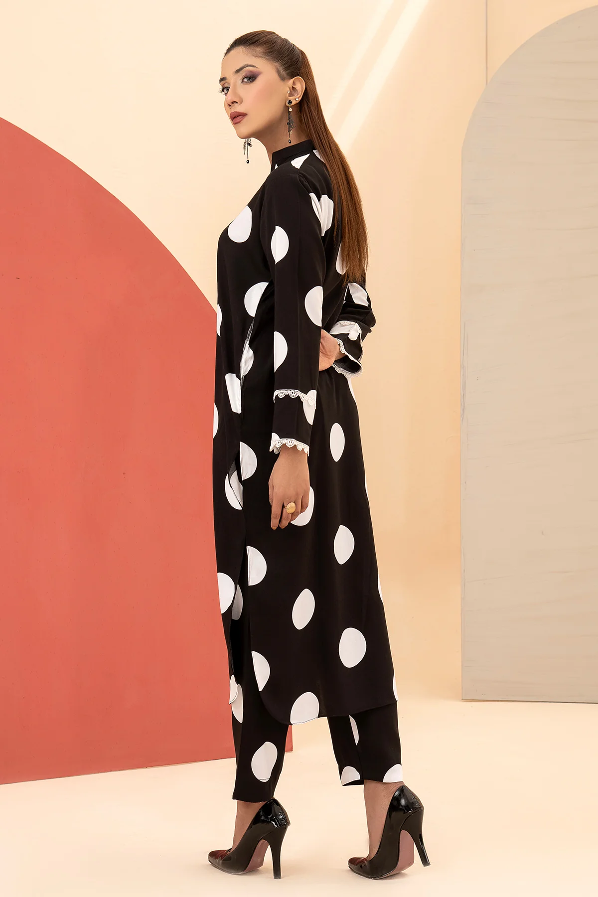 Polka Dots Classic Dress - Image 4