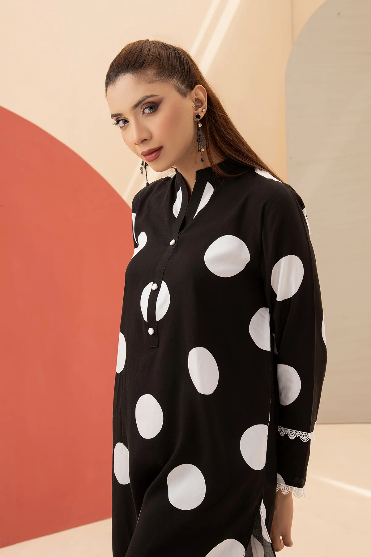Polka Dots Classic Dress - Image 6