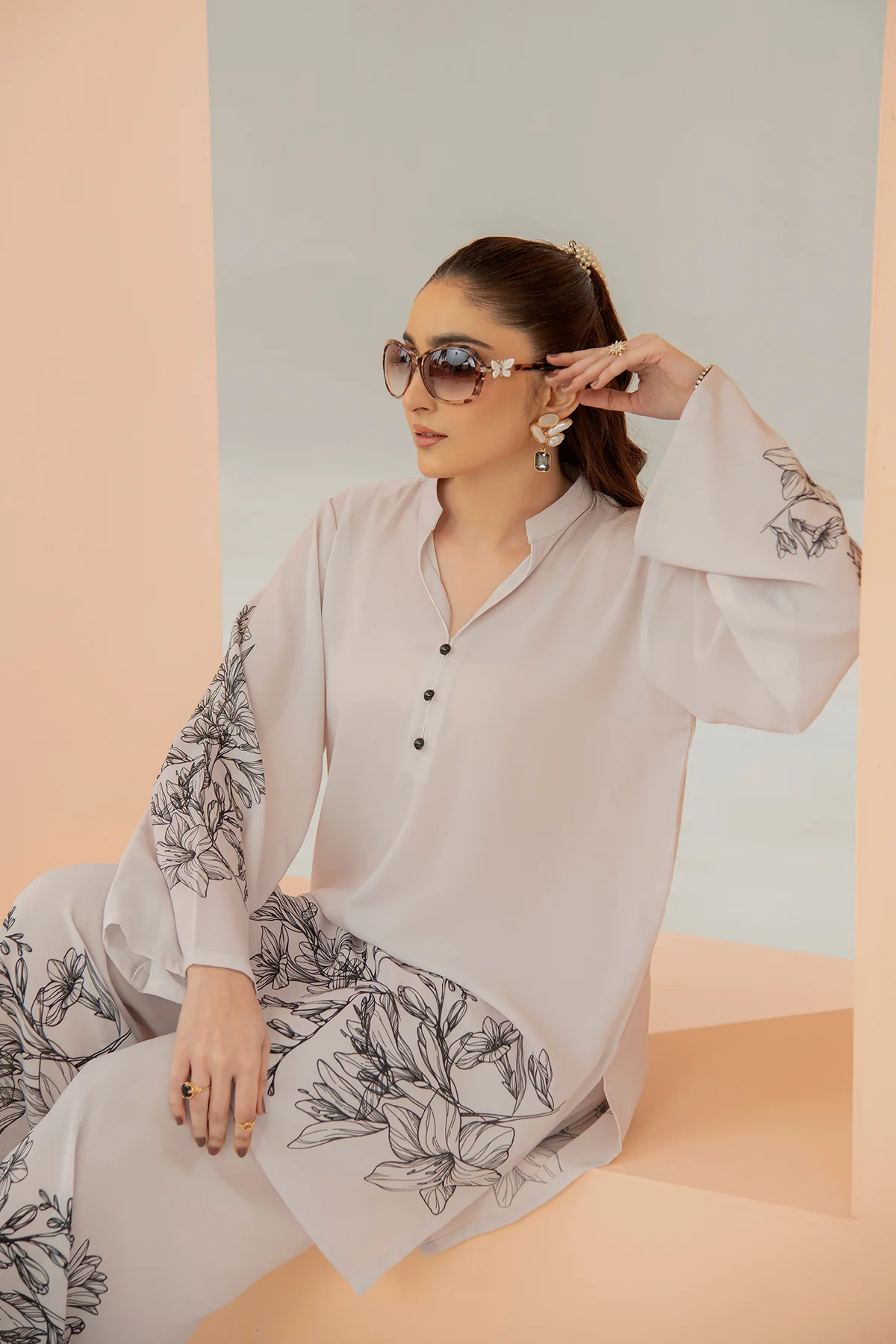 Printed Crepe Co-ord Set - Image 5