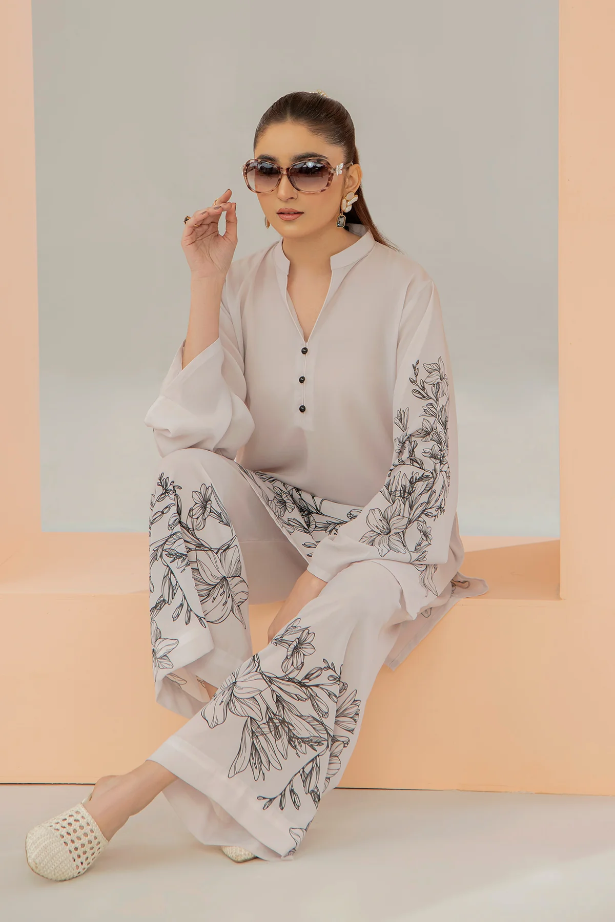 Printed Crepe Co-ord Set - Image 6