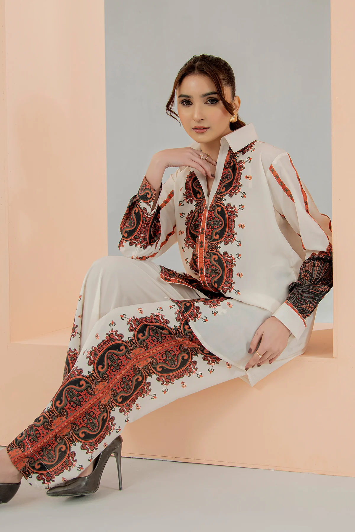 Printed Crepe Co-ord Set - Image 4