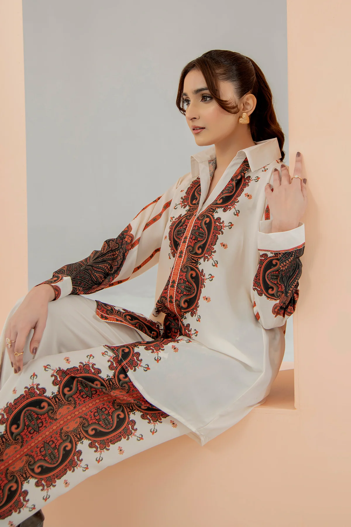 Printed Crepe Co-ord Set - Image 7