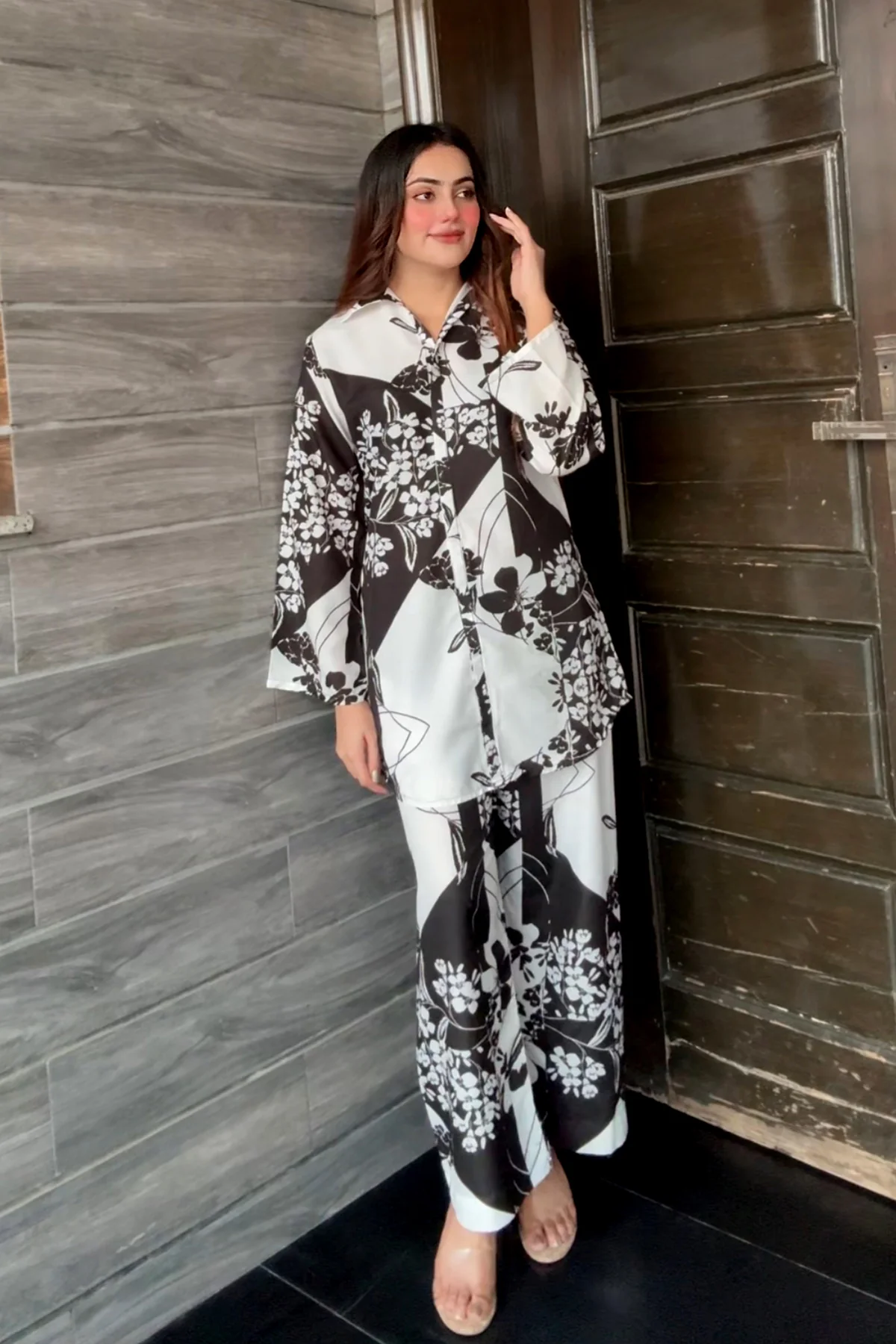 Printed Crepe Co-ord Set - Image 3