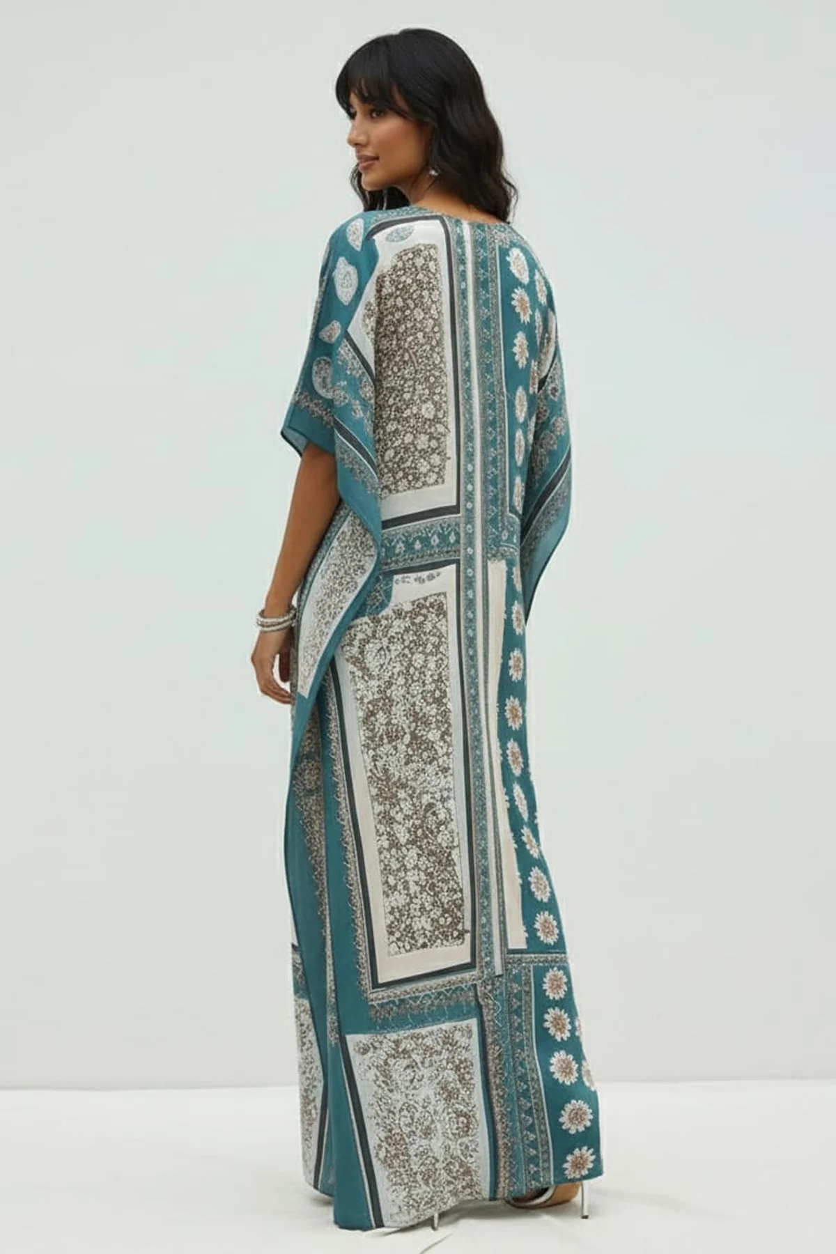 Printed Kaftan Dress - Image 3