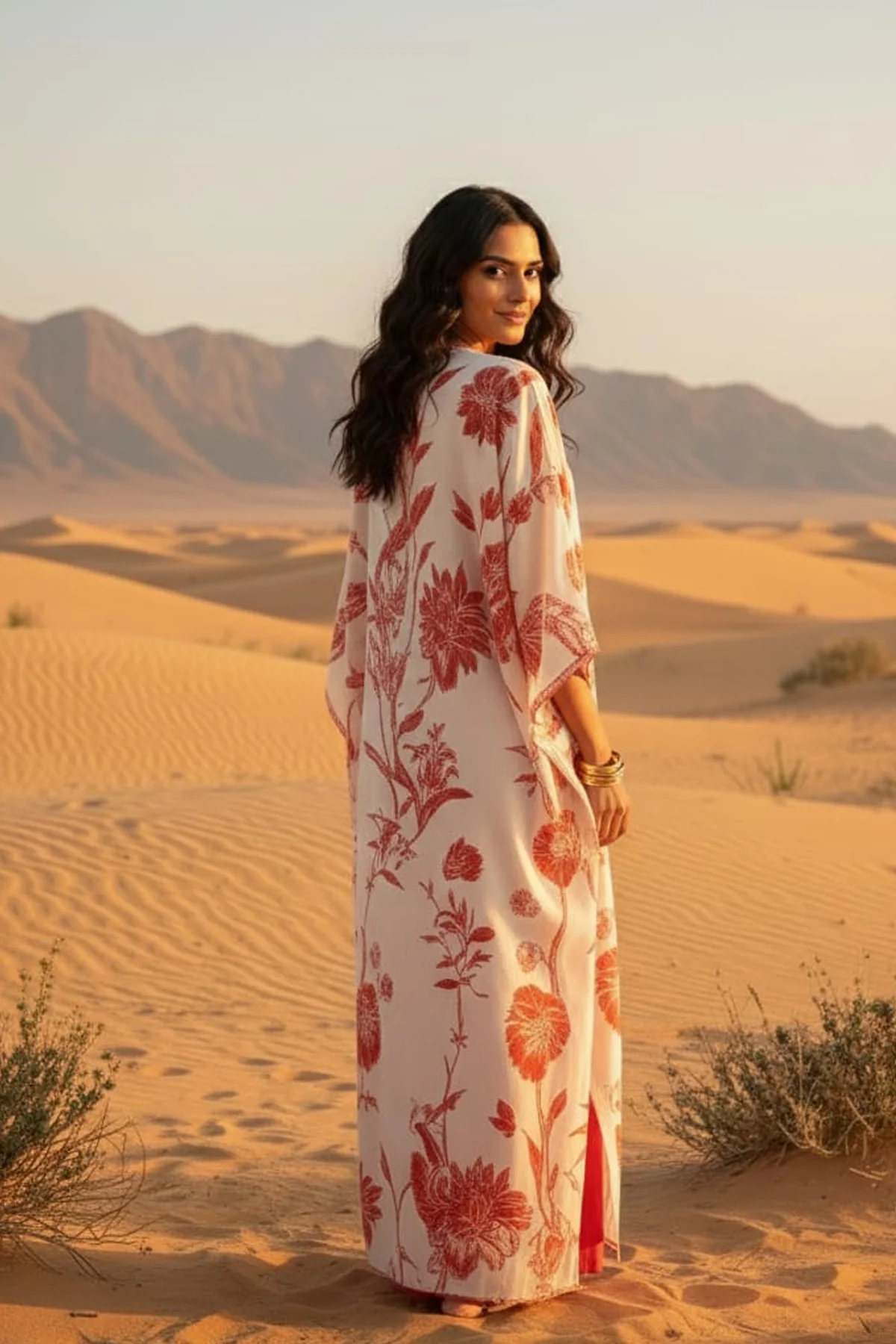 Printed Kaftan Dress - Image 3