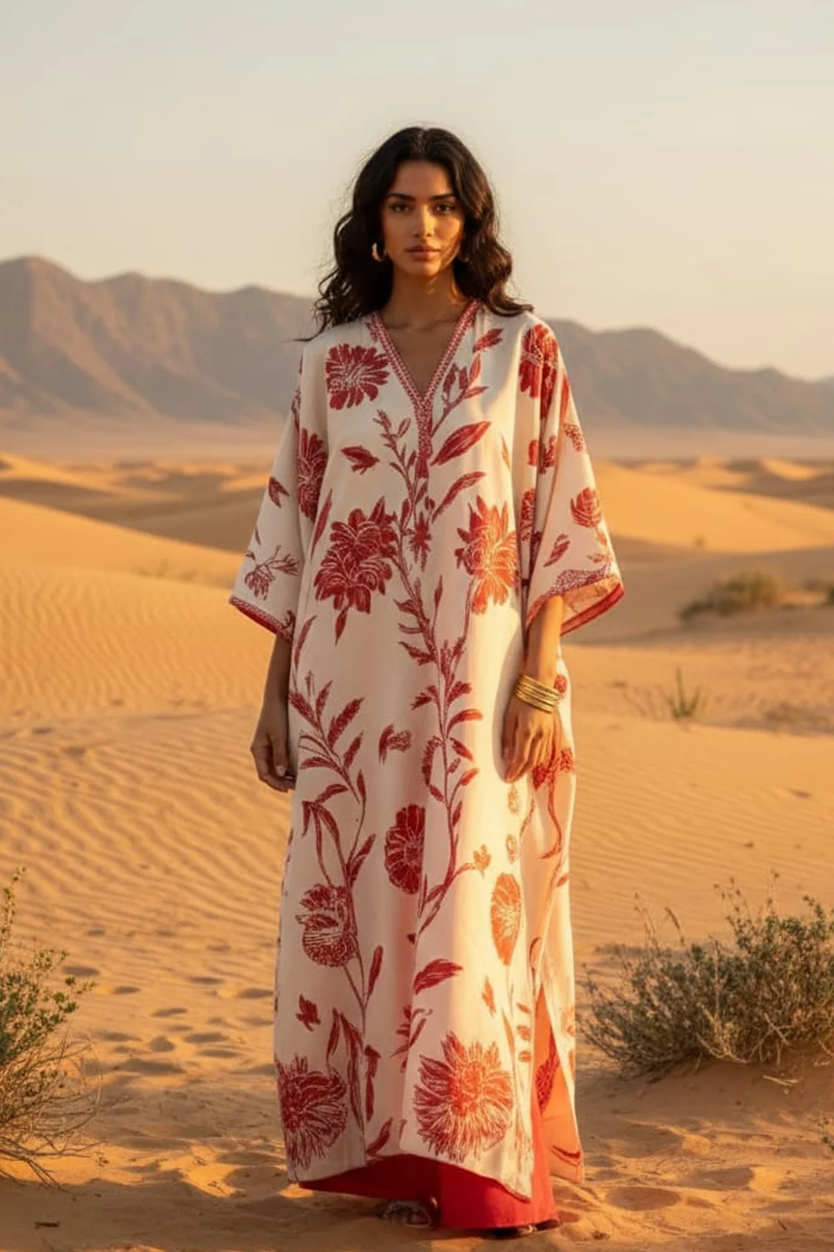 Printed Kaftan Dress - Image 4