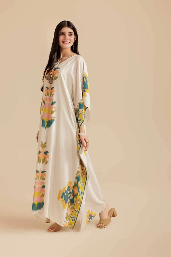 Printed Kaftan Dress - Image 3