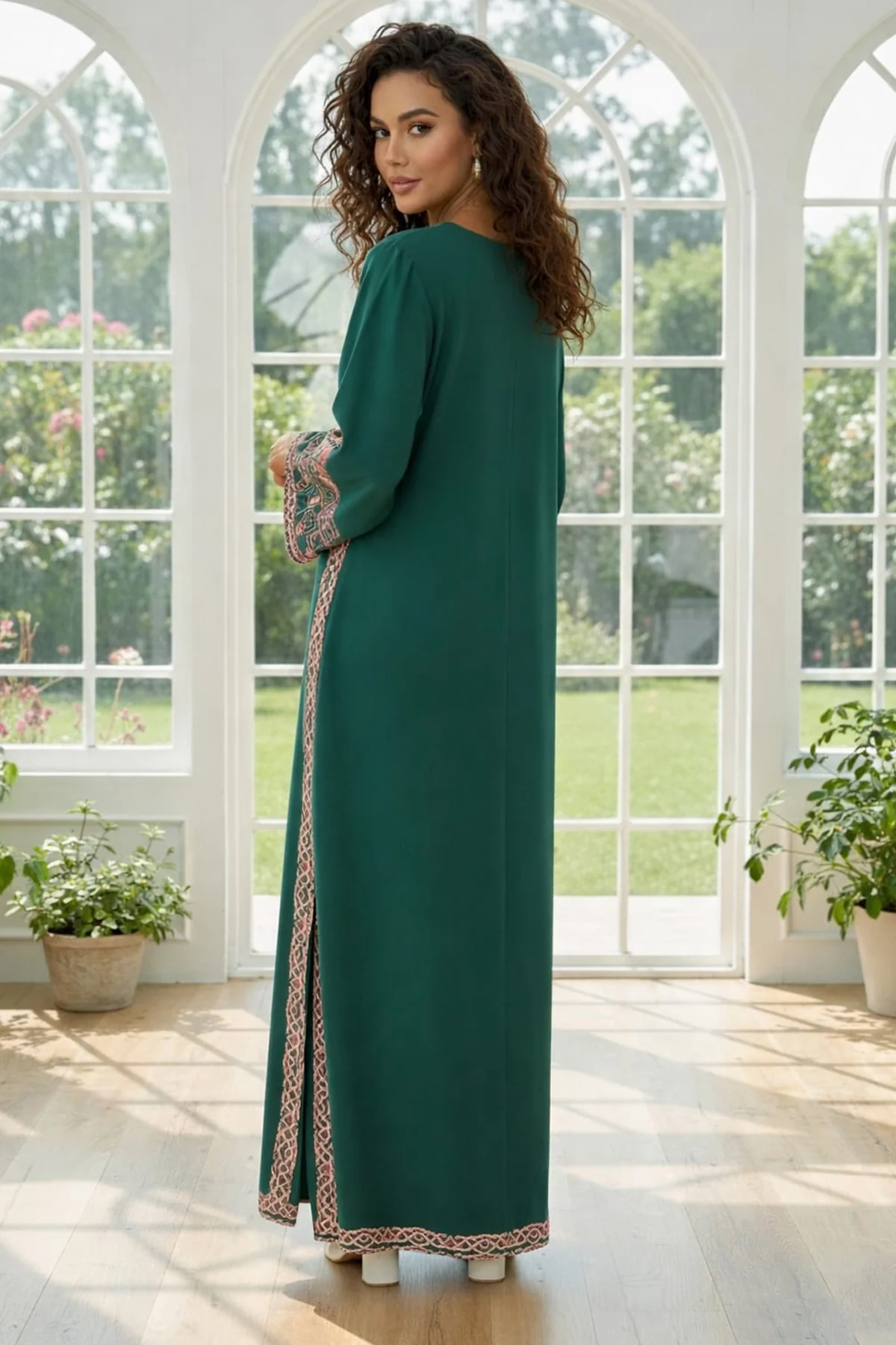 Printed Kaftan Dress - Image 3