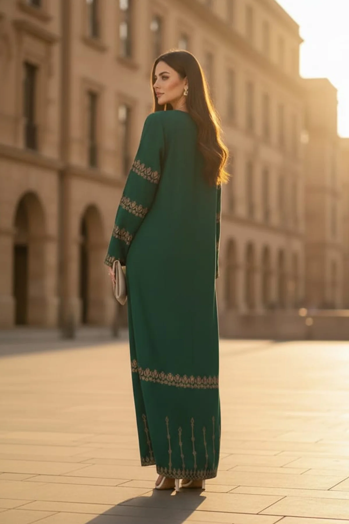 Printed Kaftan Dress - Image 4