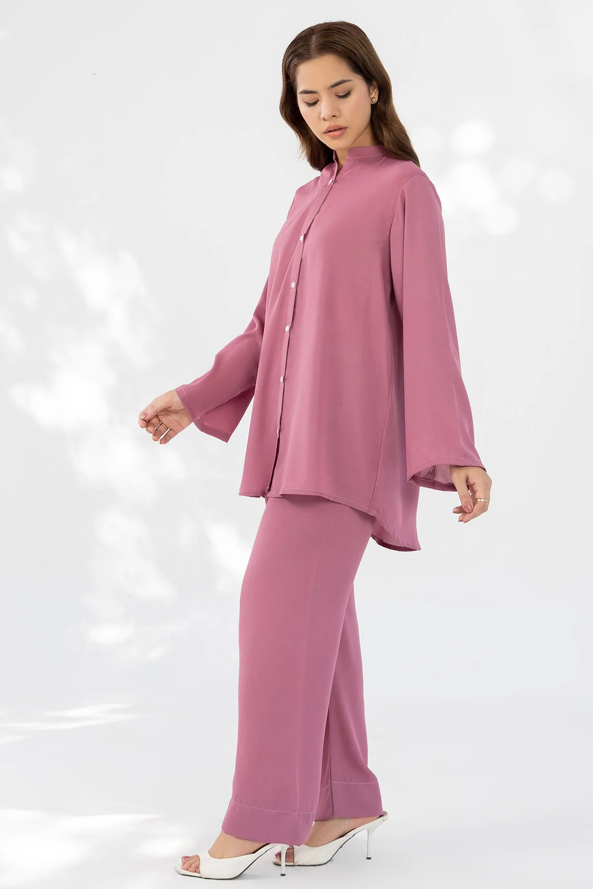 Rose Pink Crepe Co-ord Set - Image 4