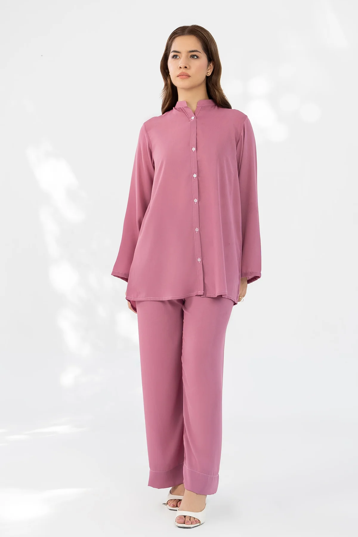 Rose Pink Crepe Co-ord Set - Image 5