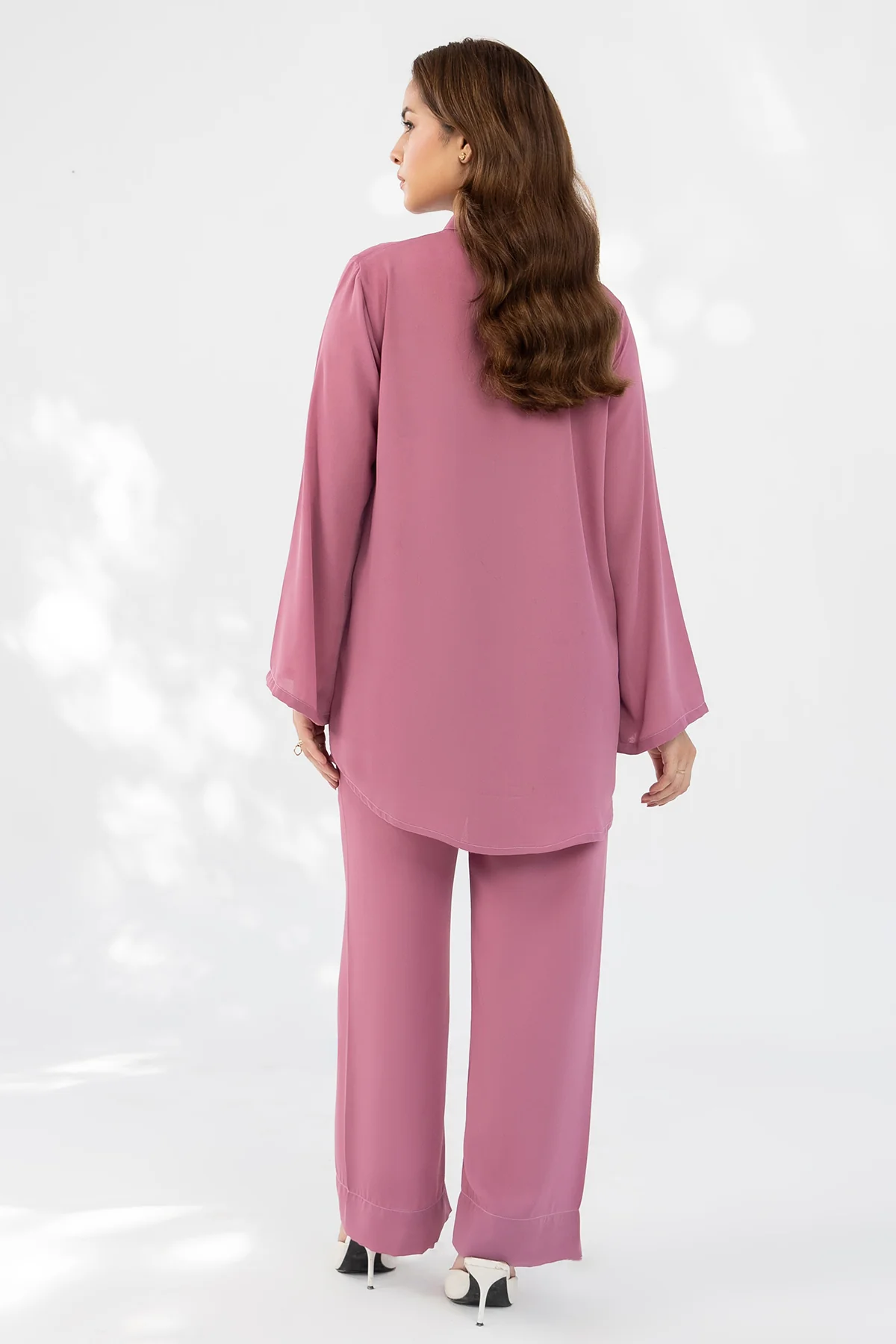 Rose Pink Crepe Co-ord Set - Image 7